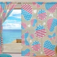 thumbnail image 3 of FREEAMG American Independence Day Patriotic Butterfly Flag Sheer Curtains Window Voile Panels Drapes Tulle Curtains Semi Sheer Curtains 78 Inches Long for Living Room Bedroom, Set of 2, 3 of 4