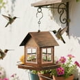 thumbnail image 4 of Bluebird Houses Purple Martin Bird House Bird Nesting Box Bluebird Box Outdoor Bird House 19" Brown Metal Wild Bird Feeder Outdoor Hanging Squirrel Proof House Feeder, 4 of 6