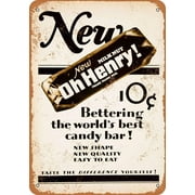 Tin Sign 1927 Oh Henry Candy Bar - Vintage Metal Signes SIZE: 12 X 16 INCH