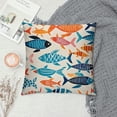 thumbnail image 2 of Pratyus Colorful Fish Pattern Modern Farmhouse Rustic Decorative Couch Pillow Cases with Zipper Home Decor Throw Pillow Cover 1PC 22x22in, 2 of 5