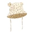 thumbnail image 5 of YHAJDS Kids Summer Beach Hat Print Cotton Breathable Toddler Bucket Hat with Bow, 5 of 5