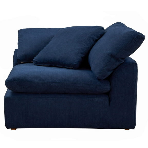 Modular Sectional Sofa LShaped Deep Seating Couch Performance Fabric Navy Blue