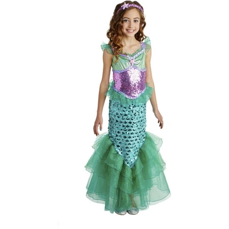 Girls Blue Seas Mermaid Costume