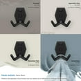 thumbnail image 6 of Amerock Benton Transitional Double Prong Matte Black Wall Hook, 6 of 9