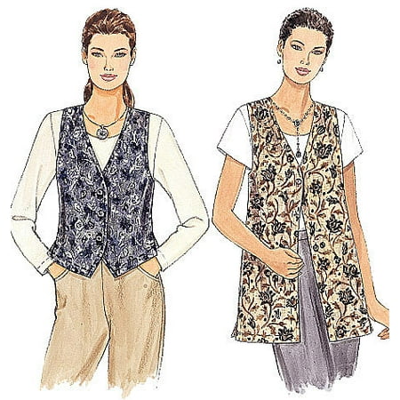 - McCall's Pattern Misses' Unlined Vests in 2 Lengths, (S)
