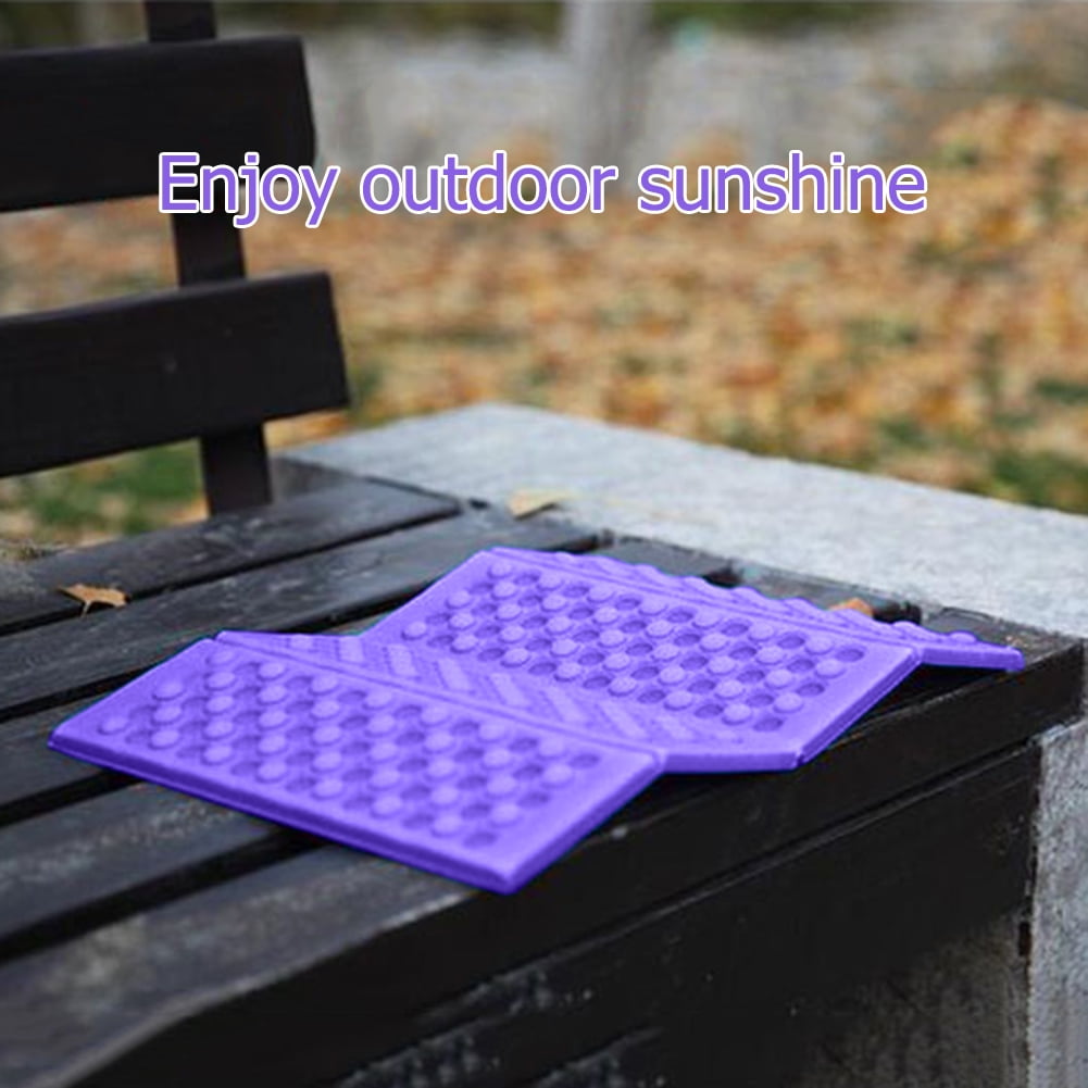 #Z Outdoor Camping Mat Cushion Folding Portable Picnic Seat Pad Purple Black 