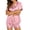 PinkA&07#0622L, variant on Garbnen Silk Women's Pajama Sets Short Sleeve Button Down Sleepwear Pjs Shorts Set Cozy Loungewear Short Sets for Women White XXXL