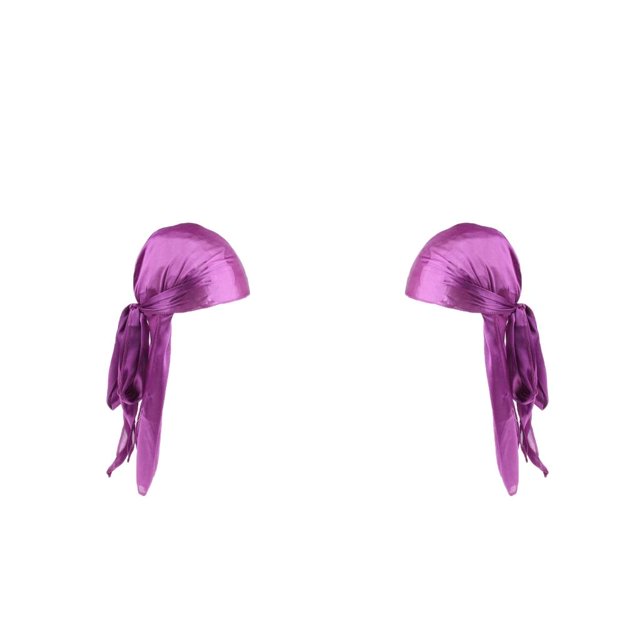 2 Piezas para Hombres Y Mujeres Headwear Bandana Long Tail Soft Fabric , Púrpura Baoblaze Gorra Unisex Durag Wave