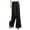 Black, variant on Borniu Pants Wide Leg Pants For Women,Casual Loose Pants High Waist Solid Color Cotton Linen Pants Women Summer, Side Drawstring Belt Wide Leg Pants