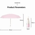thumbnail image 2 of Fashionable 5-Fold 6-Rib UV Protection Sun Umbrella with Color Blocking Design, Small Fresh Chrome-Plated Handle, Lightweight 240g, Compact 5x18cm, Sea Salt Cheese (Yellow+Green) - Rain & Sun, 2 of 7