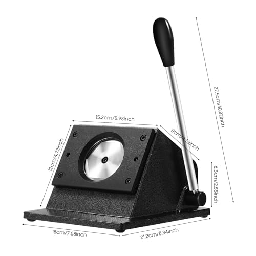 2.28" Round Punch Die Cutter,Button Paper Cutter,Cutting Round Hole Circular Card Puncher,Graphic Badge Button Mould Punch Press Machine for Cardstocks