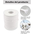 thumbnail image 3 of Pabilos para Velas, Mechas de Algodón para Hacer Velas, Ideal para Velas de Contenedor, Velas Aromáticas y Proyectos DIY, 2 Rollos x4, 3 of 4