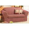 Home Trends Brenna Loveseat Slipcover with Separate Seat Cushion Cover, Henna