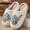 LL4-White, variant on Closed Toe Fleece Slippers for Women Halloween Fun Cute Holiday House Shoes Fluffy Warm Slipper Gifts for Adults