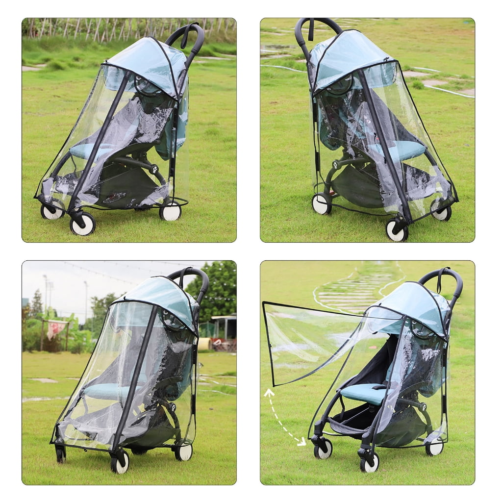 Baby Strollers Weather Proof Cover Windproof Clear EVA Rain Protector