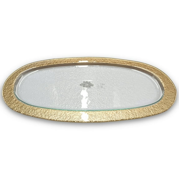Badash Gold Oval Tray, 16" (EV68)