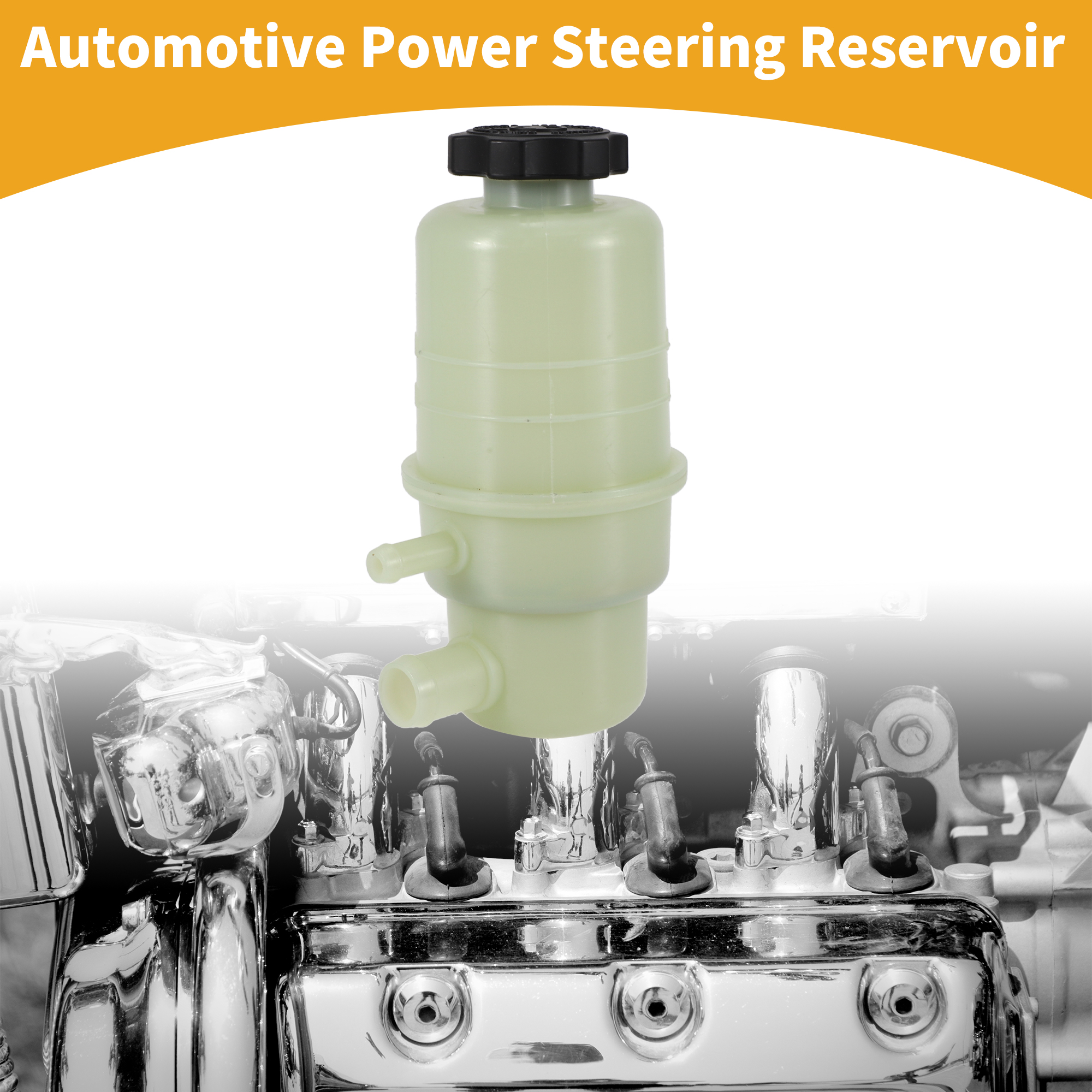 Unique Bargains Power Steering Reservoir - No.4743676AD Car Automotive Power Steering Tank - for Dodge Grand Caravan 2011-2020 Plastic Beige - 1 Pc