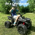 thumbnail image 3 of Hikiddo Kids ATV 4-Wheeler, 24 Volt 4WD Ride On Toys for Big Kids w/ 2 Seater, 4x200W Motor, 5.6Mph Max Speed -Black, 3 of 9