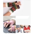 thumbnail image 5 of Nvzi Guantes sin dedos de punto con forma de árbol de Navidad, manoplas de invierno de medio dedo, calentadores de muñeca, estilo L, 5 of 5