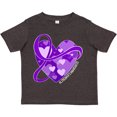 thumbnail image 3 of Inktastic Alzheimers Awareness Purple Ribbon Around Heart Boys or Girls Toddler T-Shirt, 3 of 5