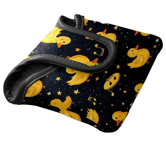 Golf Mallet Putter Cover Premium Leather Golf Putter Head Cover with Magnetic Closure, Golf Cover for Men and Women Little Yellow Duck