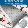 thumbnail image 4 of White Christmas Santa Pattern Bathroom Rugs Sets 3 Piece,Toilet Cover Set,Absorbent Non Slip Bathroom Mats Sets with U-Shaped Contour Rug Toilet Rug Set, 4 of 5