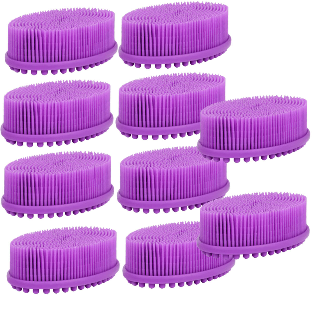 Artrylin 10Pack Silicone Loofah Body Scrubber,Soft Rubber Loofahs, Body