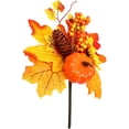 thumbnail image 2 of Clearance Under $1 Artificial Fall Pumpkin Branch with Maple Leaves and Berries for Thanksgiving Decor, 2 of 5