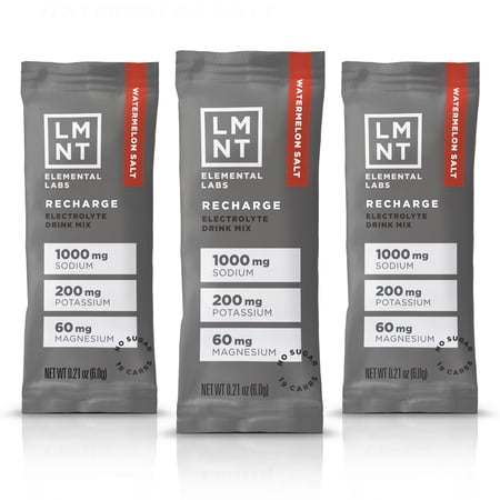 LMNT Electrolyte Hydration Powder | Developed by Robb Wolf and Ketogains | Keto & Paleo | No Sugar  No Artificial Ingredients | Watermelon Salt | 30 Stick Packs