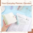 thumbnail image 4 of Uxcell A7 Binder Cover, Mini Square 6 Ring Transparent Soft PVC Refillable Notebook Shell with Snap Button Pockets Loose Leaf Journal Folders for Budget Planner, Rose Gold Clip, 4 of 6