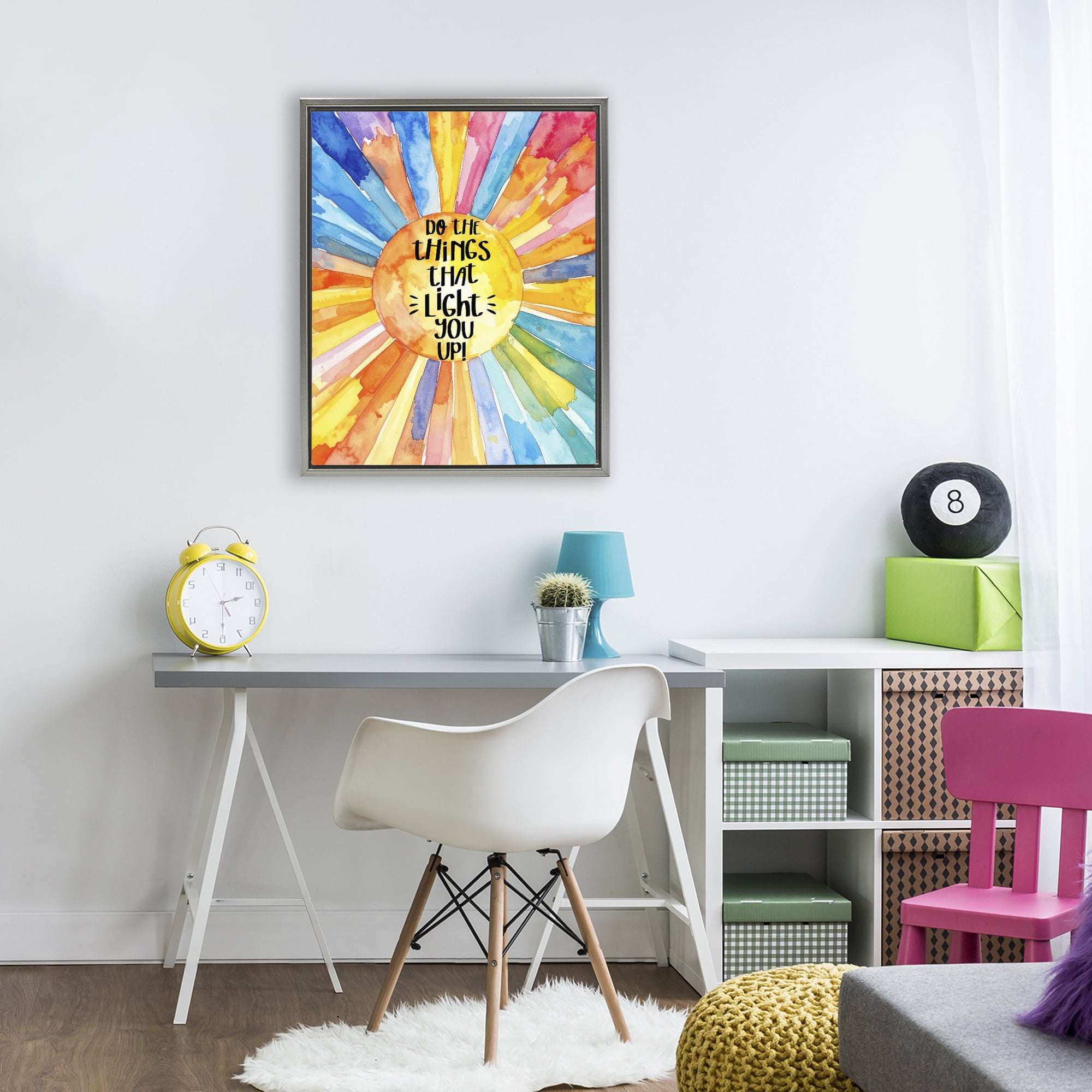 Stupell Industries Things That Light You Up Gray Framed Floater Canvas Wall Art, design by Shelly Craig