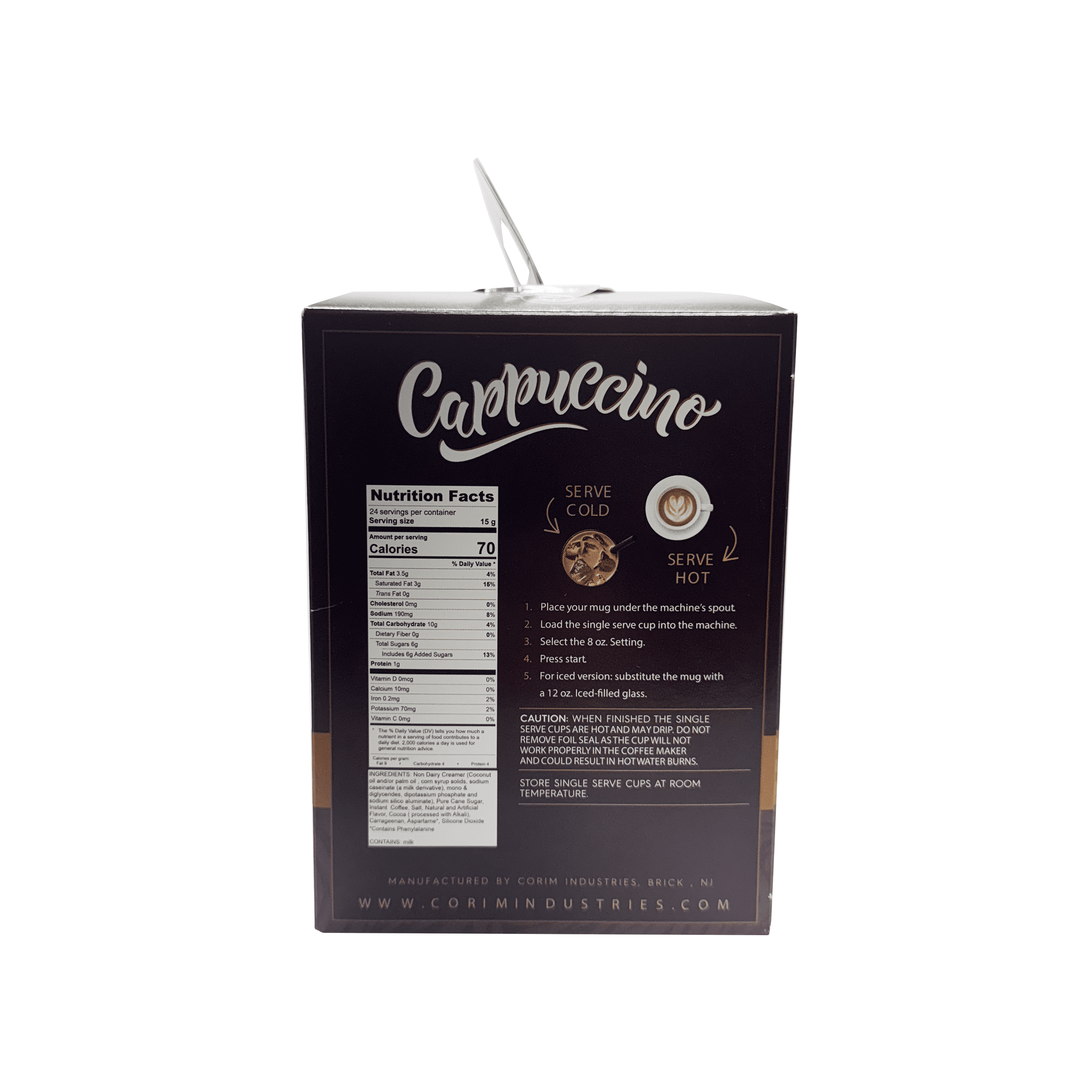Caffe de Aroma Cappuccino Sampler, 24 Single-Serve Cups – 3 Flavors, 8 Cups Each: Vanilla Chai Tea, Caramel Cappuccino & French Vanilla – Compatible with Keurig K-Cup Brewers