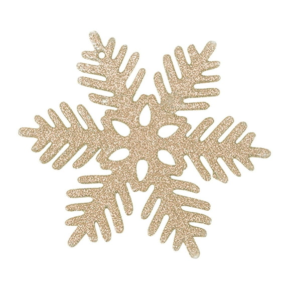 Zmeidao 24Pcs Snowflakes-Christmas Tree Decorations, Snowflake Ornaments for Tree, Plastic Glitter Gold Snow Flakes Ornaments, Christmas Holiday Winter Wonderland New Year Party Decorations
