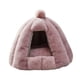 thumbnail image 4 of Cama cálida para perros, semicerrada, lavable, suave, tienda de campaña para perros pequeños y medianos rosa, 4 of 7