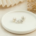 thumbnail image 5 of Elegant Round Fuax Pearl Sterling Silver Post Earrings-7mm, 5 of 7