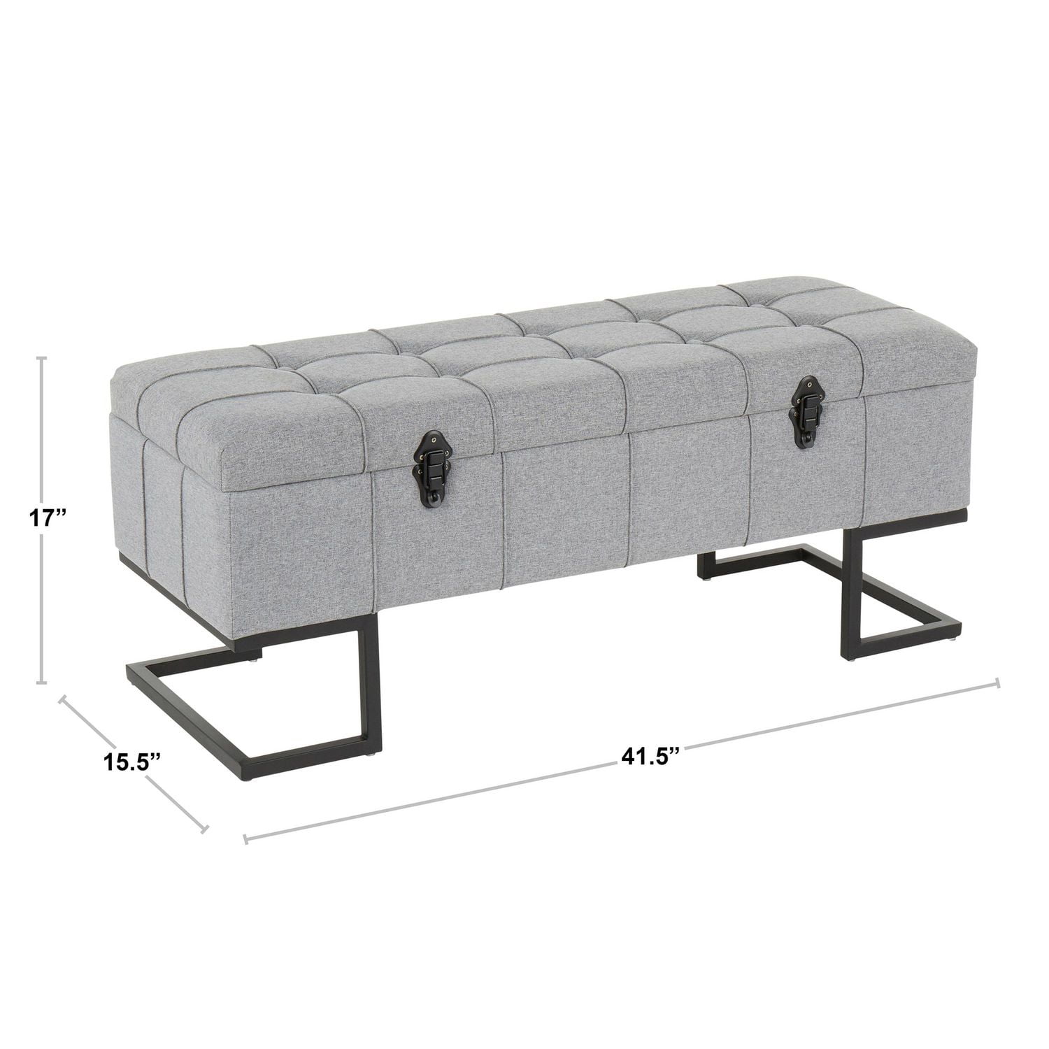 Midas Contemporary Storage Bench by LumiSource