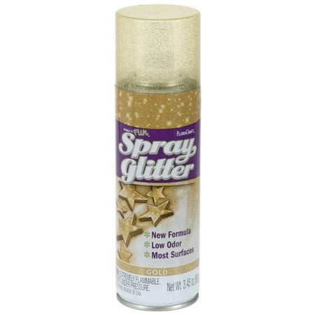 Make It Fun FloraCraft Gold Glitter Spray, 1 Each (Best Spray Adhesive For Glitter)