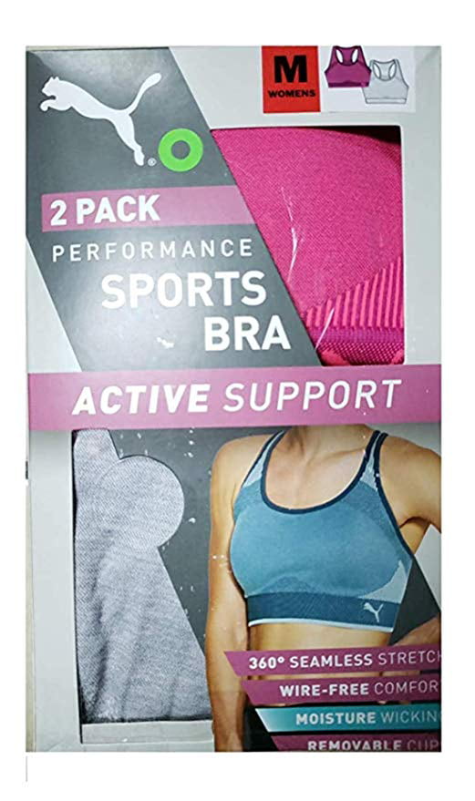 puma 2 pack sports bra