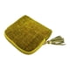 thumbnail image 4 of Estuche organizador de joyas de viaje pequeño con borlas de terciopelo y cierre de cremallera. Verde oliva, 4 of 9