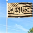 thumbnail image 3 of Cayyon Christian Flag 3x5Feet Ixoye Fish Flag Christian American Grommet Flag Banner with 2 Brass Grommets, 3 of 4