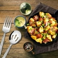 thumbnail image 4 of Utensilios de servir martillados, juego de 5 piezas de acero inoxidable cuadrado para bufet, fiesta, cocina, restaurante, acabado espejo y apto para lavaplatos, 4 of 4