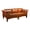 Chestnut, variant on Crafters and Weavers Arts and Crafts Leather Sofa in Brown/Russet