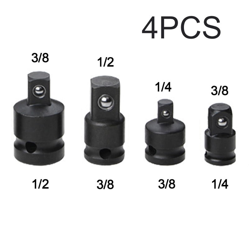 4Pcs 3/8" to 1/4" 1/2 inch Air Impact Set Reducer Socket Drive Adapter Converter