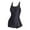 Black, variant on TTUHYWXI Knee Length Bodysuit Women Sport Swimsuit One Piece Bathing Suit (Black, 3XL)