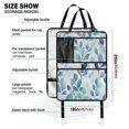 thumbnail image 3 of Iauyy 2-in-1 Car Kick Mats Back Seat Protector, 6 Large Storage Pockets , Universal Car Seat Back Protectors Kick for SUV & Sedan 25x18in,Blue and White Porcelain Leaves, 3 of 6