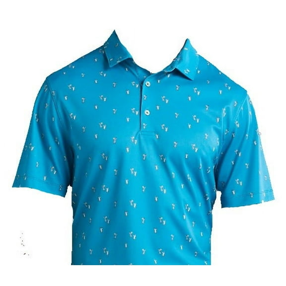 Bermuda Sands Short Sleeve Polo Shirt (Edward, Dark Amalfi, Large) Golf NEW