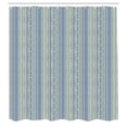 thumbnail image 2 of Ambesonne Folk Shower Curtain, Vertical Chevrons and Strips, 69"Wx70"L, Green Dark Ceil Blue, 2 of 4