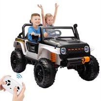 24V 2 Seater Kids Ride On Car Truck, 4WD Electric Vehicles with 4x55W Powerful Motors,Kids Ride On Car Toys with Remote Control,7.0 Mph Max Speed,LED Light,Music,Bluetooth,Spring Suspension