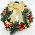 thumbnail image 3 of 20 Yards Gold Glitter Wired Ribbon with Gold Metallic Edge, 2 Inch Christmas Ribbon for Wreath, Tree Decoration, Home Decorc, 3 of 4