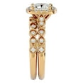 thumbnail image 4 of SuperJeweler 2 Carat Cushion Shape Moissanite Bridal Set In 14 Karat Yellow Gold For Women, 4 of 6